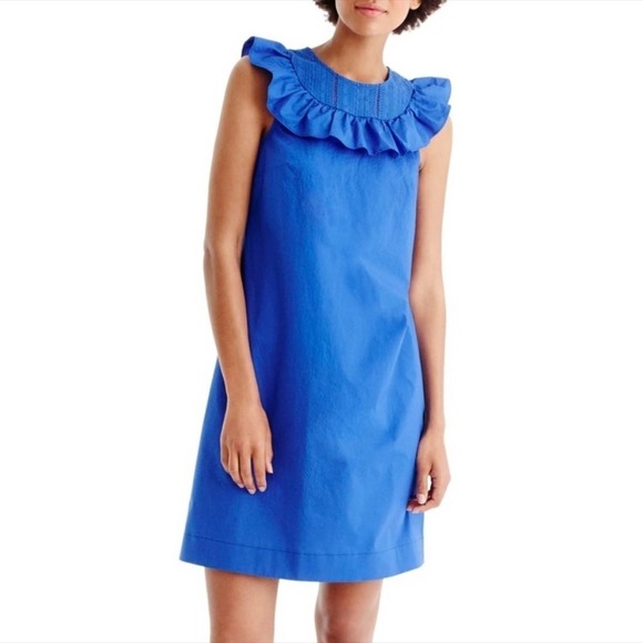 J. Crew Blue Ruffle Dress - Picture 10 of 10